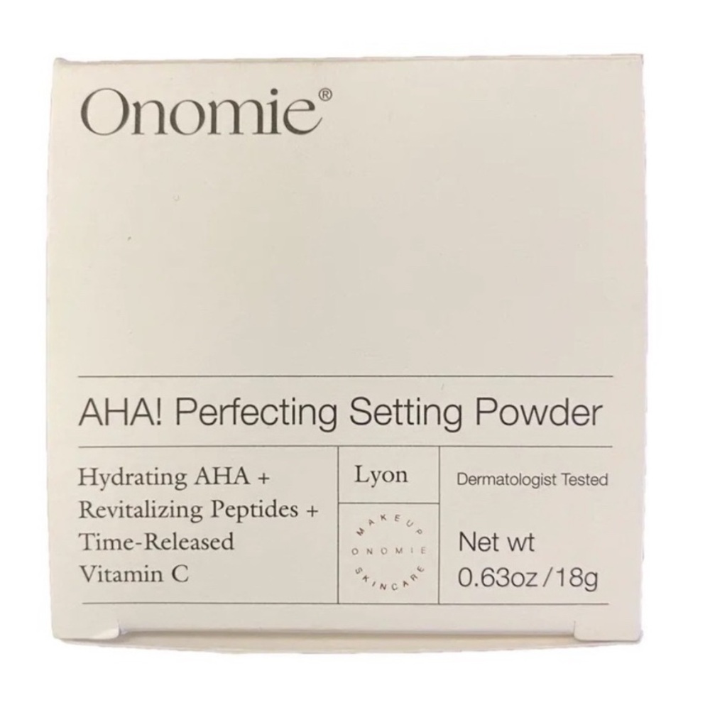 Onomie AHA! Perfecting Setting Powder Lyon, puff mirror compact sealed 18g - Picture 10 of 10